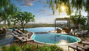 Bể bơi vô cực chung cư the zen residence