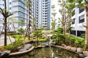 Tiểu cảnh sân vườn chung cư The Zen Gamuda