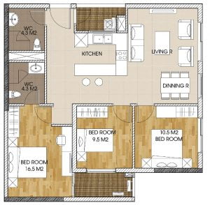 thiet-ke-can-3-phong-ngu-the-two-residence