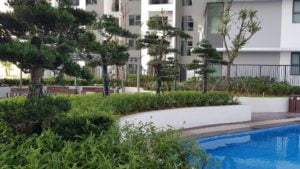 cảnh quan sân vườn tầng 5 chung cư the zen