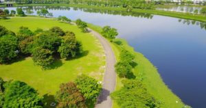 Đường dạo bộ trong Công Viên Yên Sở