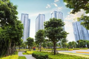 Khuôn viên xanh khu chung cư Zen gamuda