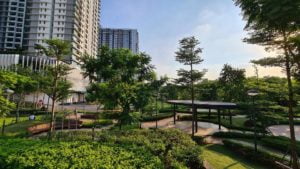 Khuôn viên xanh chung cư Gamuda